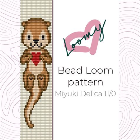 Otters Valentine Bead Loom Pattern Loom Bracelet Pattern Loom Beading