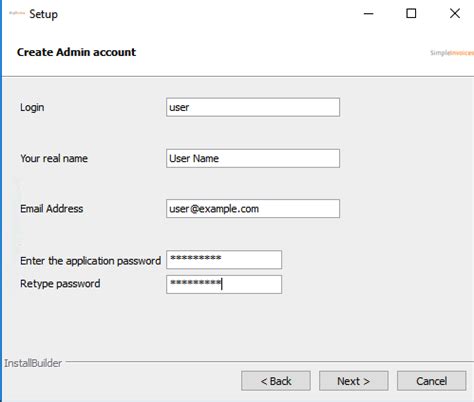 create admin user