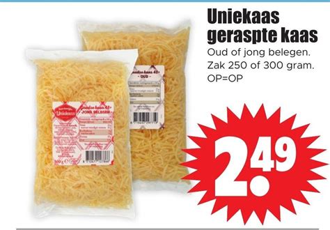 Uniekaas Geraspte Kaas Aanbieding Bij Dirk