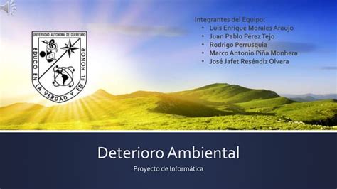 Deterioro Ambiental Ppt