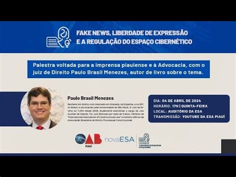 Fake News Liberdade de Expressão e a Regulação do Espaço Cibernético