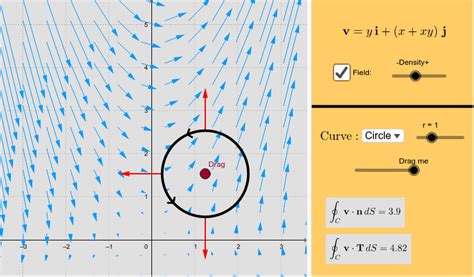 Line Integral Of Vector Field GeoGebra