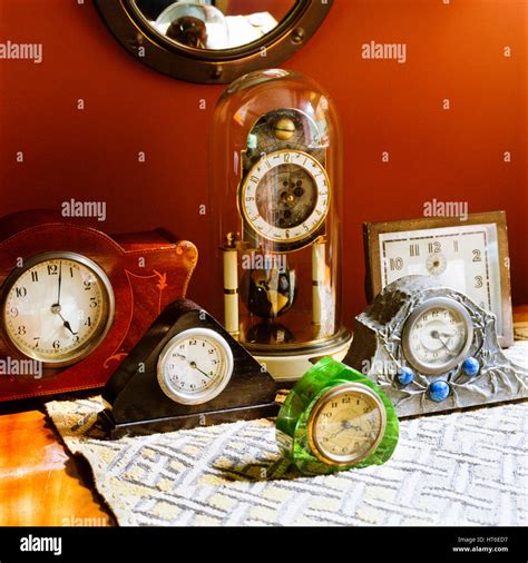 Collection Of Clocks Stock Photo Alamy