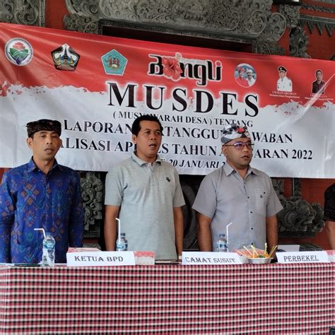 Musdes Laporan Pertanggungjawaban Realisasi Apbdes Ta Desa