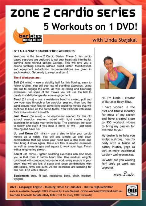 Zone Cardio Series Workouts Barlates Body Blitz Linda Stejskal