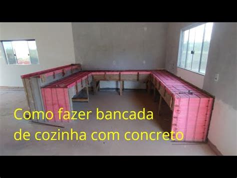 Como Fazer Bancada De Cozinha Concreto YouTube