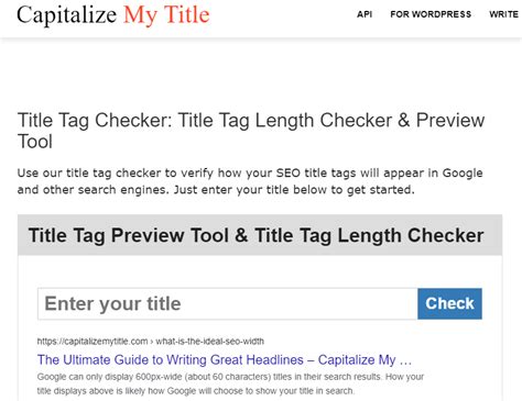 Meta Title And Description Length Checker Tools Seo Cares