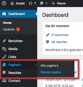 Hoe Maak Ik Een Pagina Aan In Mijn Wordpress Website