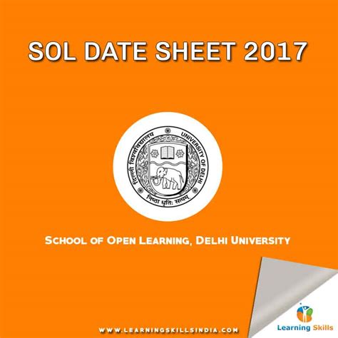 SOL Date Sheet 2017 - Annual Examination - BA English (H) & B.A. PS