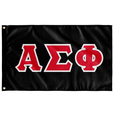 Alpha Sigma Phi Greek Block Flag Fraternity Banners Wall Decor Designergreek Designergreek2