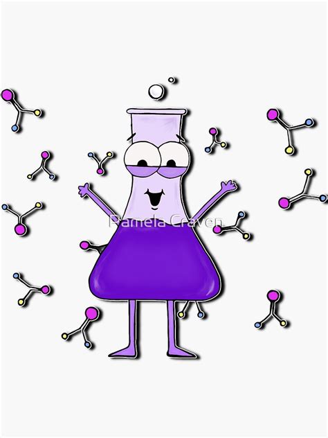 Ash The Erlenmeyer Flask Sticker For Sale By Everave8 Redbubble