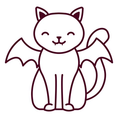 Diseño Png Y Svg De Dibujos Animados Lindo Gato Vampiro Para Camisetas