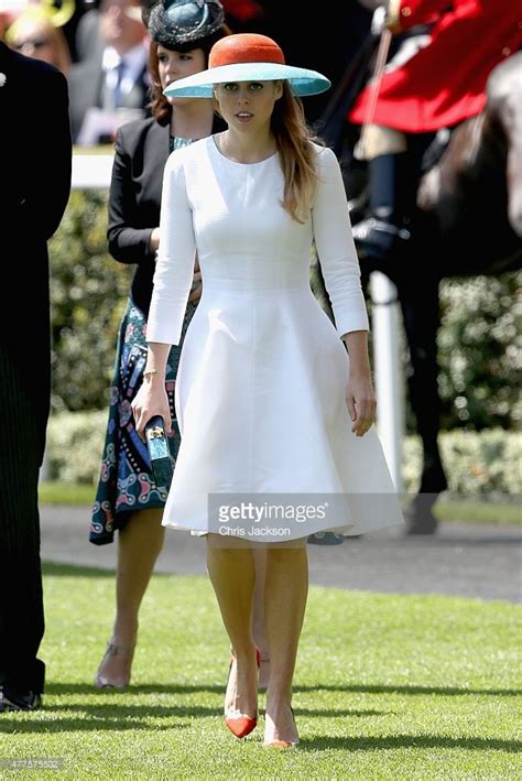 Princess Beatrice Arrives In The Parade Ring As She Attends Ladies