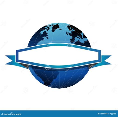 Globe and banner stock vector. Illustration of edge, idea - 7559865