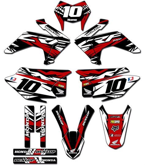 Kit Adesivo Grafico Moto Crf 230 2015 Crfmd 22 Personalizado R 158