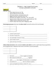 Spanish 3 Final Exam Study Guide Spring Pdf NAME PERIOD DATE