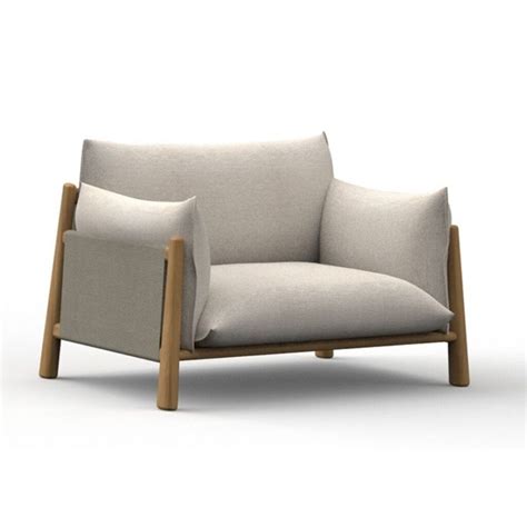 LEIA Sillón butaca para exterior diseño moderno madera de teka y