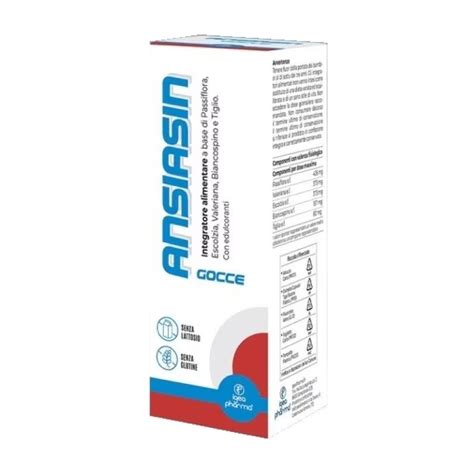 Ansiasin Gocce 30 Ml Integratore Per Sonno E Tono Dell Umore FarmaGevi