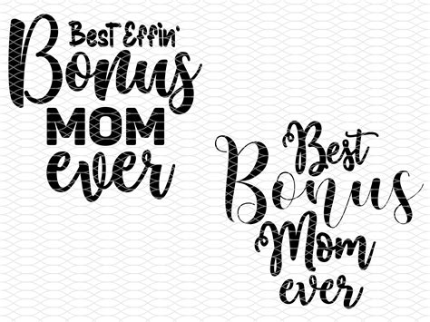 Bonus Mama Svg Step Mom Mothers Day Svg Step Mom Svg Cricut File