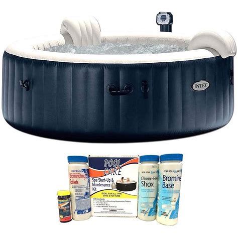79 Mo Finance Intex Pure Spa 6 Person Inflatable Hot Tub With 14888 Chemical Maintenance Kit