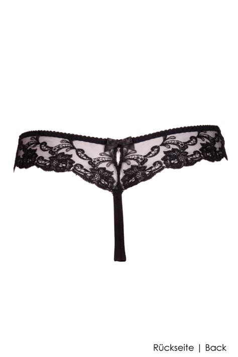 AMBRA LINGERIE Platinum String Schwarz OLEANDA DE