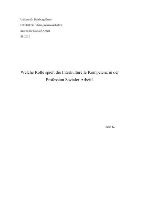 Migrationsgesellschaft und Interkulturalität Welche Rolle spielt