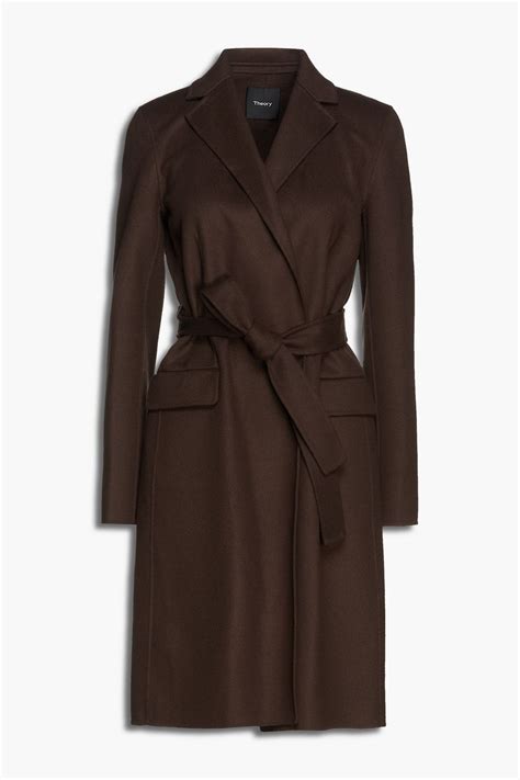 Theory Belted Wool And Cashmere Blend Felt Coat The Outnet