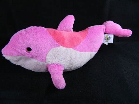 The Petting Zoo Pink Dolphin Stuffed Plush Animal Toy Sparkle Happy