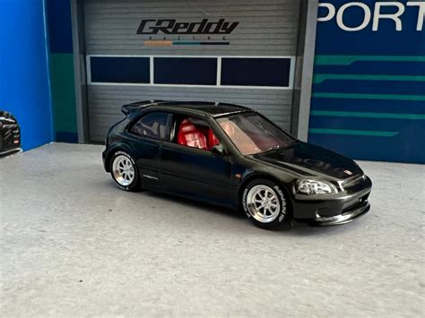 Hot Wheels Honda Civic Ek Custom Paint And Decals Real Riders Swap Etsy