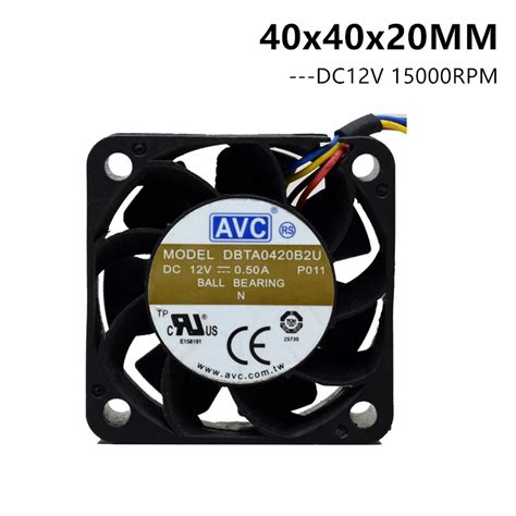 Ventilador De Servidor Avc X X Mm Rpm Dbta B U Dc V