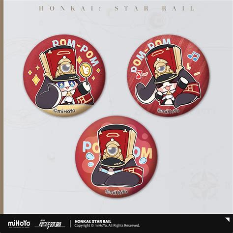 Official Honkai Star Rail Pom Pom Badges ACGN Merch Shop