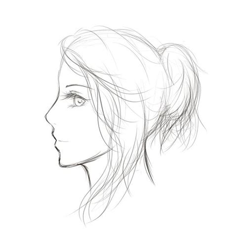 Female Side Profile Drawing At Getdrawings Free Download