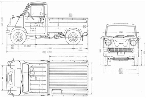 Honda T360 Blueprint - Download free blueprint for 3D modeling