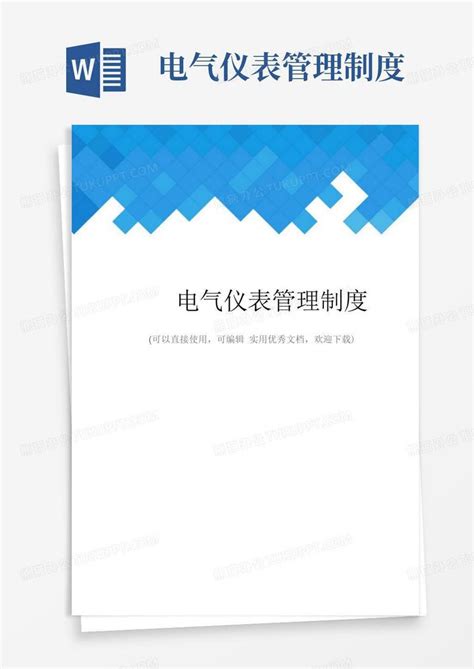 电气仪表管理制度完整word模板下载编号qdnmaexp熊猫办公