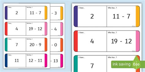 Subtraction To 20 Loop Cards Professor Feito Twinkl