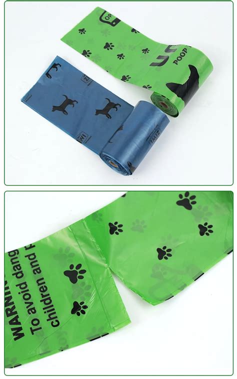 Custom Printed Size 100 Biodegradable Eco Friendly Pet Poop Bags