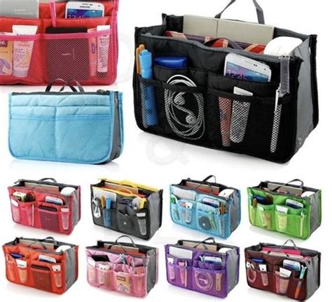 Multi Compartments Bag Organizer for inner bag with Zipper (Various ...