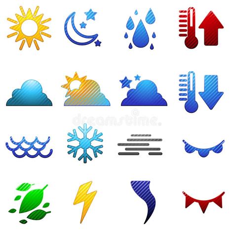 Weather Map Symbols Stock Illustrations 1183 Weather Map Symbols