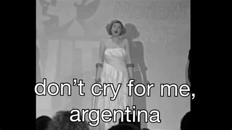 Dont Cry For Me Argentina🇦🇷 Youtube