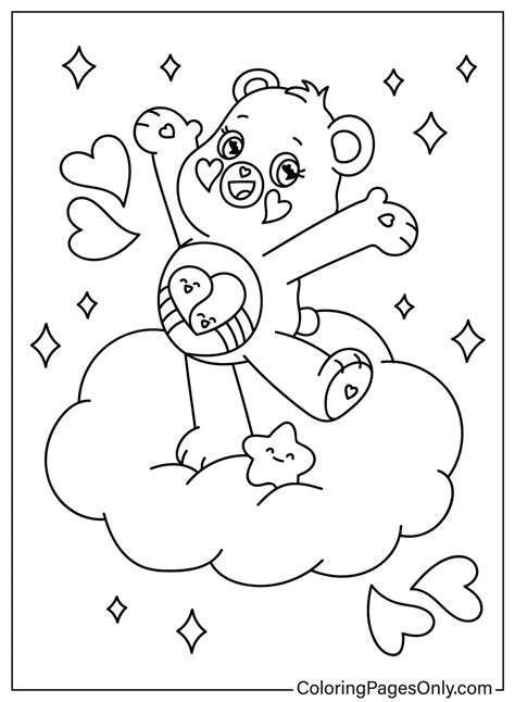 Friends Forever Bear - Free Printable Coloring Pages