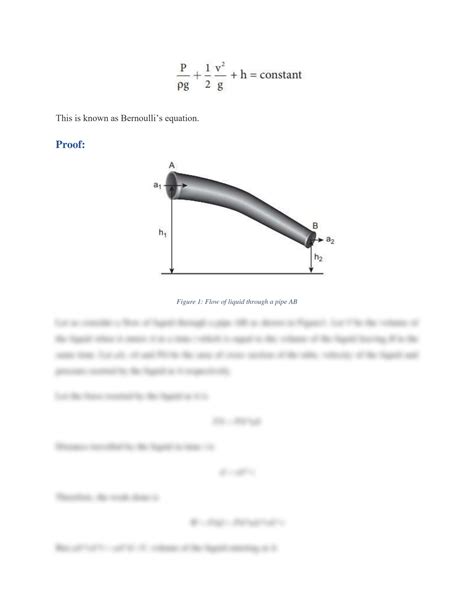 Solution Bernoulli Theorem Apparatus Assignment Studypool