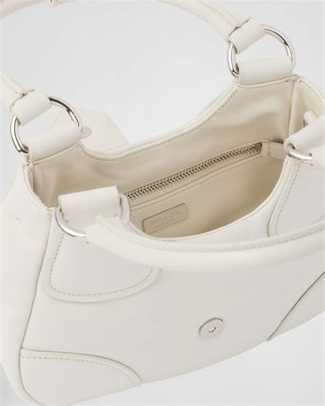 White Prada Moon Padded Nappa Leather Bag PRADA