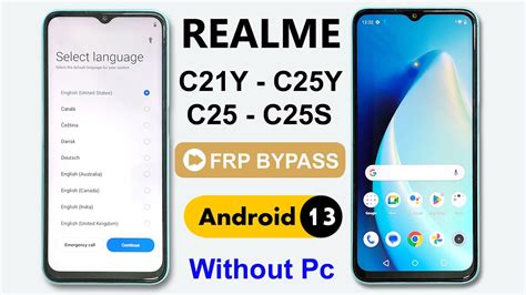 Realme C Y C Y C C S Android Bypass Google Account Frp Lock