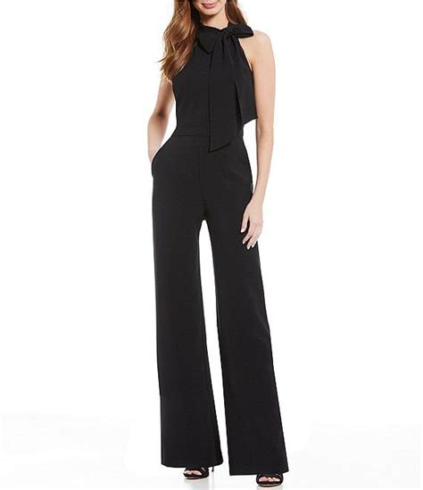 Vince Camuto Sleeveless Bow Neck Jumpsuit With Pockets Dillard S Dressy Jumpsuit Wedding