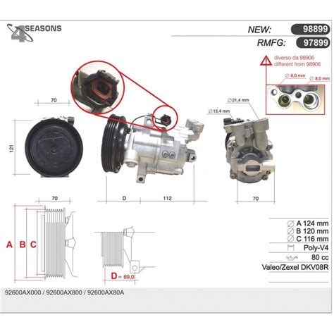 97899 COMPRESOR NISSAN MICRA K12 03 05