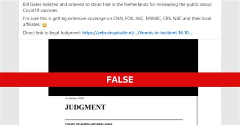 Fact Check Bill Gates Was Not Indicted In The Netherlands Reuters