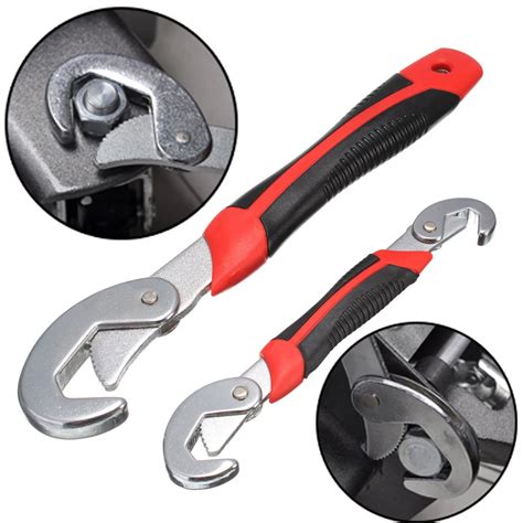 2pcs 9 32mm Wrench Set Multi Functional Quick Snap Grip Adjustable