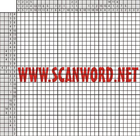 Японский кроссворд №4. WWW.SCANWORD.NET
