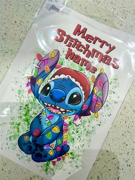 Personalised Disney's Stitch Christmas Card, Merry Stitchmas, Kids Cards, Disney Lover, Lilo ...