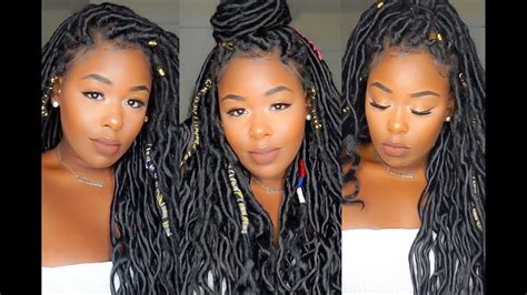 Most Realistic Long Crochet Goddess Faux Loc Wig With Frontal Ft Zury Goddess Locs Youtube